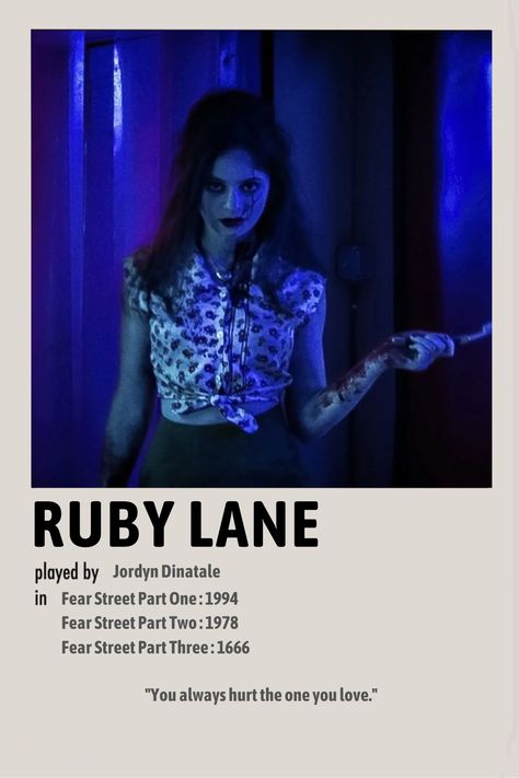 Ruby Lane Fear Street Costume, Fear Street Polaroid Poster, Shadyside Aesthetic, Ruby Lane Fear Street, Fear Street Part One, Fear Street 1994, Horror Girl, Polaroid Movie Poster, Street Film