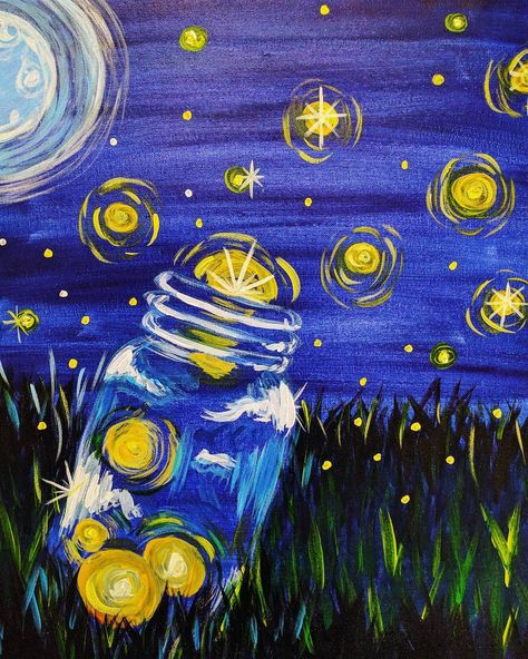 Firefly Painting, Peace Pole, Art Color, Paint Painting, Craft Time, Create Art, Firefly, Painting Inspiration, Starry Night