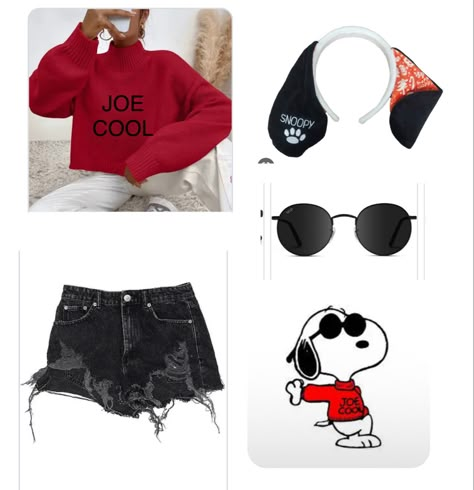 Joe Cool Halloween Costume, Joe Cool Costume, Snoopy Costume Diy, Snoopy Halloween Costume, Snoopy Costume, Joe Cool Snoopy, Cool Snoopy, Halloween Customs, Matching Halloween Costumes