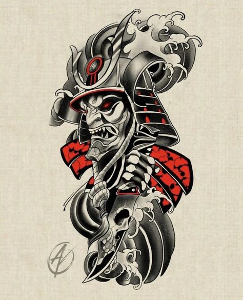 190+ Oni Mask Tattoo Designs with Meaning(2022) - TattoosBoyGirl Female Samurai Tattoo, Samurai Mask Tattoo, Japanese Warrior Tattoo, Tattoo Designs With Meaning, Samurai Tattoo Sleeve, Designs With Meaning, Warrior Tattoo Sleeve, Oni Mask Tattoo, Samurai Warrior Tattoo