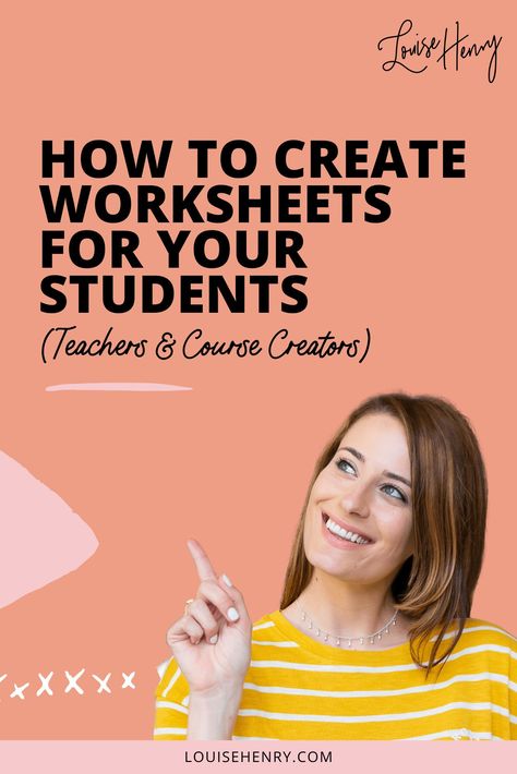 Teachers and course creators - here's how you can create interactive worksheets for your students to compliment online learning. Create Worksheets, Course Ideas, Course Creation, Online Course Creation, Create Online Courses, Small Business Success, Project Management Tools, Camp Ideas, Online World