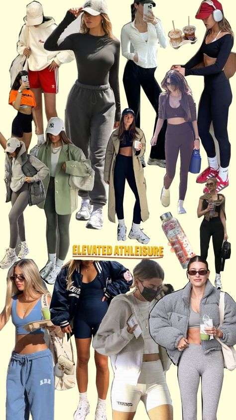 Elevated athleisure outfit inspo! Athletic Body Type Outfits, Classy Athleisure Outfits, Aesthetic Athletic Outfits, Aesthetic Athletic, Classy Athleisure, Elevated Athleisure, Athletic Body Type, Athletic Outfit, Athleisure Outfit