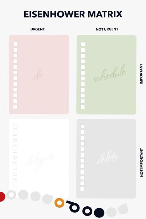 The Eisenhower Matrix, helps you prioritize tasks by urgency and importance Eisenhower Matrix, Daily Planner, Pdf Download, Matrix, Bullet Journal, Organisation