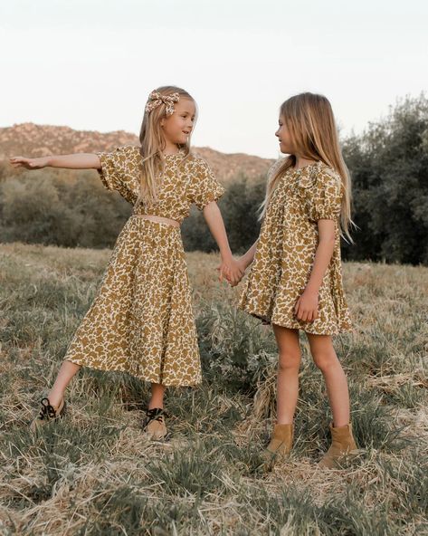 Joelle Top || Gold Gardens – Rylee + Cru Willow Dress, All Over Pattern, Dress Flowy, Kids Apron, Dress Gold, Photo Outfit, Back To School Outfits, Custom Dresses