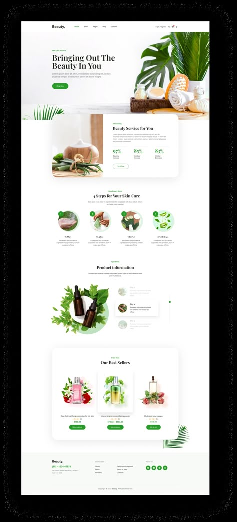 Beauty spa full website by Md Yeasin Arafat 🔥 on Dribbble Beauty Business Website Ideas, Best Shopify Website Design, Campaign Website Design, Blogging Website Design, Spa Web Design, Wellness Website Design Inspiration, Spa Website Design Inspiration, Nature Website Design, Skin Care Website Design