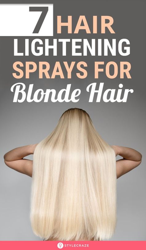 Lightening Blonde Hair At Home, How To Brighten Blonde Hair, Natural Hair Lightener Blonde, Diy Hair Lightening Spray For Dark Hair, Sunbabe Hair Lightener, Sun In Hair Lightener Before And After, Lighten Blonde Hair, Hair Lightener Spray, Diy Hair Lightening Spray