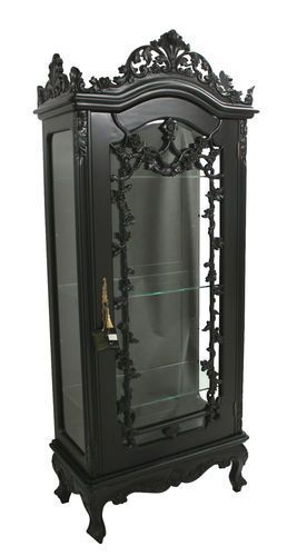 Dark Black Armoire, Gothic Diy, Gothic Bedroom, Smart Tiles, Gothic Furniture, Dark Home Decor, Jewelry Box Diy, Glass Cabinets Display, Goth Home