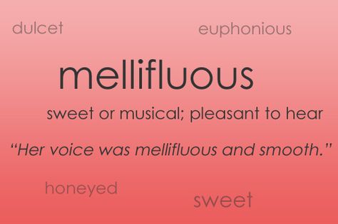 word+of+the+day | The Word of the Day is… mellifluous . Uncommon Words, Fancy Words, English Vocab, Word Nerd, Weird Words, Unusual Words, Rare Words, Big Words, Word Definitions