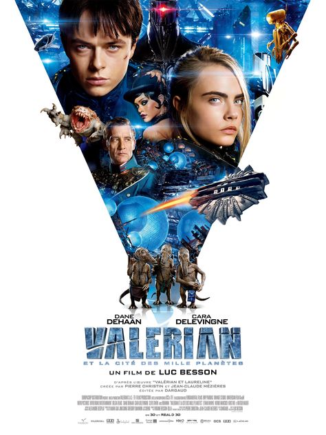 Valerian and the City of a Thousand Planets (2017) Official Movie Poster City Of A Thousand Planets, Planet Movie, Rutger Hauer, Planet Poster, Luc Besson, Dane Dehaan, Clive Owen, Adventure Movie, Tv Series Online