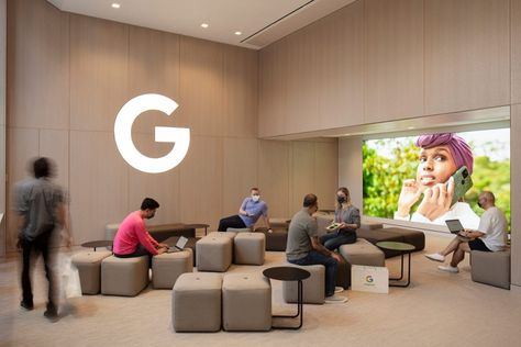 Google store designed by by Reddymade opens in New York Google Office, Discovery Box, Chelsea Market, Spatial Design, Casual Seating, Google Store, Store Windows, Visual Aesthetics, Retail Experience