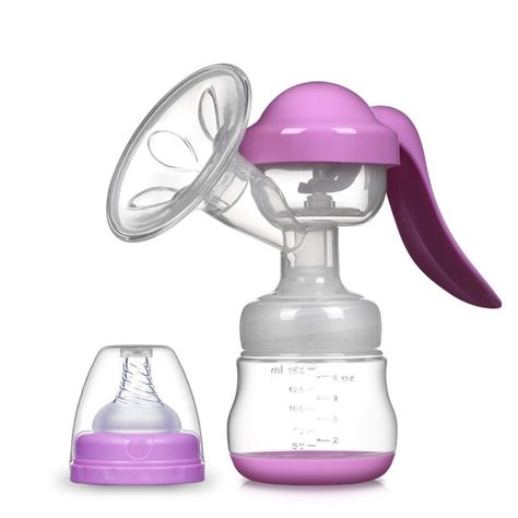 Manual Breast Pump, Adjustable Suction Silicone Hand Pump Breastfeeding, Small Portable Manual Breast Milk Catcher Baby Feeding Pumps & Accessories, Purple, Mothers Day Gifts Manual Breast Pump, Pumping Breastmilk, Pregnant Baby, Breastfeeding Foods, Feeding Bottle, Electric Breast Pump, Milk Production, Breastfeeding And Pumping, Breast Pump