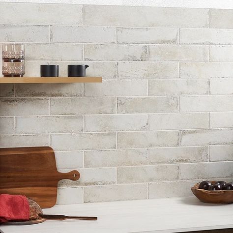 Ivy Hill Tile Granada 3" x 12" Porcelain Wall and Floor Tile & Reviews | Perigold Outdoor Kitchen Backsplash, Timeless Kitchen Backsplash, Travertine Backsplash Kitchen, Stone Tile Backsplash, Rustic Backsplash, Floor Outdoor, Outdoor Tile, Wall Outdoor, Matte Porcelain Tile