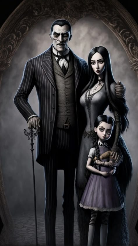 Melina Adams, Addams Family Fanart, Addams Family Quotes, Addams Family Cartoon, Morticia Gomez, Morticia And Gomez, Family Meme, The Munster, Family Fanart