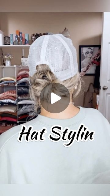 Hairstyles With A Ball Cap, Bun With Baseball Caps, Short Hair In Ball Cap, How To Wear A Hat With Short Hair Baseball Cap, Ways To Wear A Hat Baseball Caps, Hair In Ball Cap Style, Hair Styles With A Hat Baseball Caps, Hair In Baseball Cap Style, Cute Ways To Wear A Baseball Hat