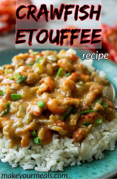 Cajun Crawfish Etouffee recipe - make this classic New Orleans dish in your own home. A great way to celebrate Mardi Gras and Fat Tuesday! #crawfishrecipes #mardigrasfood #NewOrleansrecipes #FatTuesdayrecipes Etoufee Recipe, Crawfish Etoufee Recipe, Crawfish Etouffee Recipe, Crawfish Dishes, Crawfish Etoufee, Louisiana Chicken Pasta, Etouffee Recipe, Shrimp Etouffee, Crawfish Recipes