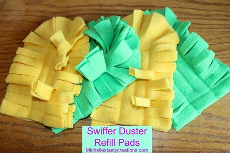 I saw this on Pinterest the other day and thought I can make these!  They are totally cute fleece refills for the Swiffer Duster.  They ca... Swiffer Refill, Fleece Sewing, Swiffer Duster, Diy Organization Ideas, Fleece Sewing Projects, Swiffer Pads, Organization Ideas For The Home, Fleece Projects, Sewing Fleece