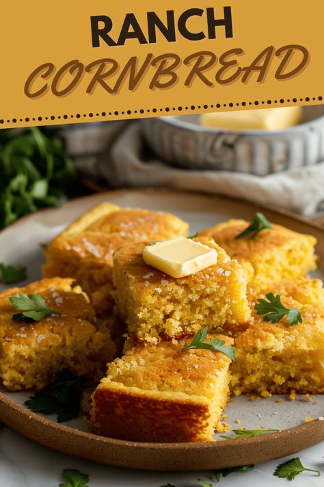 Made with just three ingredients (and one optional topping), this old-fashioned ranch cornbread is savory, salty, and flavorful to the max. Cornbread Buttermilk, Moist Cornbread Recipe, Super Moist Cornbread, Creamed Corn Cornbread, Easy Homemade Cornbread, Mexican Cornbread Recipe, Best Cornbread Recipe, Best Cornbread, Jalapeno Cheddar Cornbread