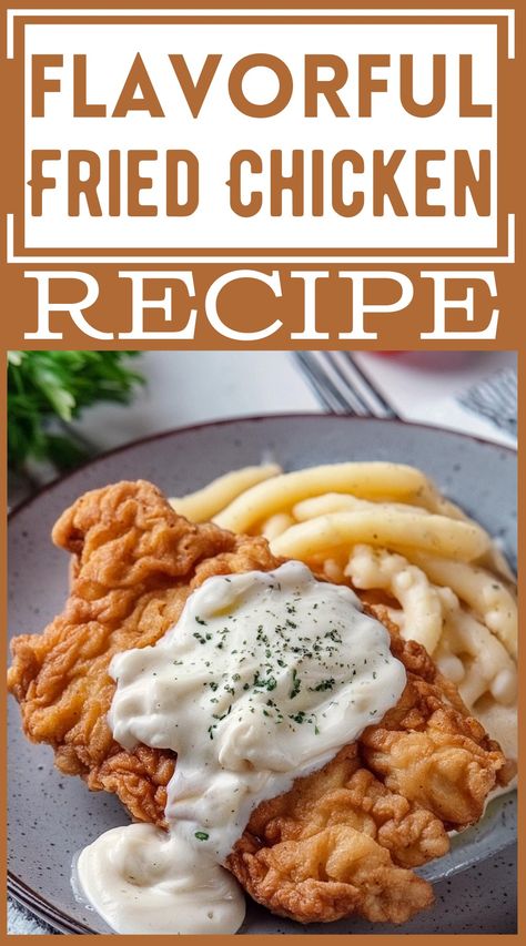 Quick And Flavorful Fried Chicken Recipe For Dinnertime Chicken Dredge Recipe, Fried Chicken Dredge Recipe, Pressure Cooker Fried Chicken, Chicken Fried Chicken Recipe, Kfc Fried Chicken Recipe, Chicken Fried Chicken, Country Gravy, Fried Chicken Recipe, Fried Chicken Recipes