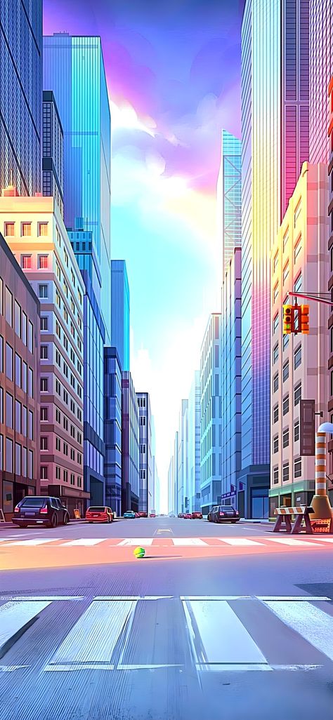 Spiderman Scene, New York City Background, Spiderman Poses, Spiderman Man, Art Spiderman, Perspective Sketch, Scene Drawing, City Background, Colourful Buildings