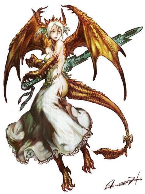 Humanoid Dragon, Dragon Half, Half Dragon, Humanoid Creatures, Dragon Warrior, Dragon Girl, Anime Monsters, Fantasy Races, Dragon Wings