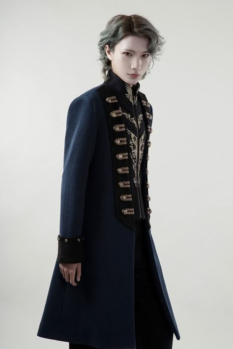 Lost Angel -Spirit of Knight- Embroidery Ouji Lolita Military Lolita Jacket Male Version Lost Angel, Gaun Abad Pertengahan, Fantasy Clothing, Fantasy Fashion, Gothic Lolita, Character Outfits, Lolita Fashion, Costume Design, Aesthetic Clothes