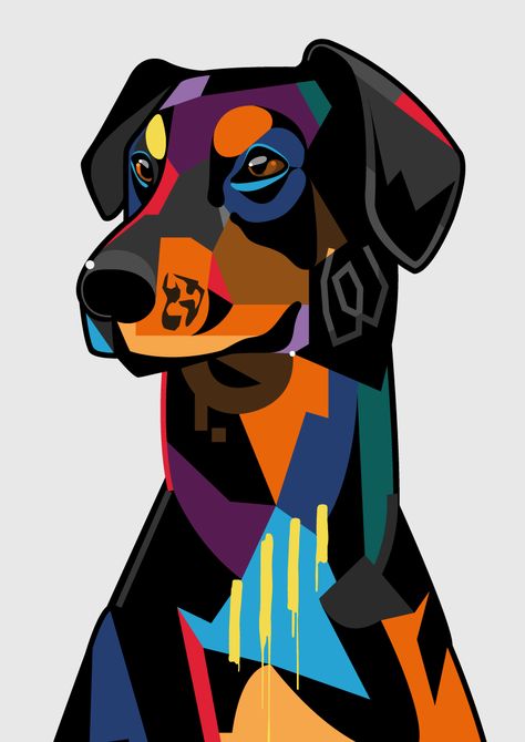 Dan Leo Art Modern Dog Art, Dan Leo Art, Wpap Art Animal, Graffiti Animals, Leo Art, Pop Art Animals, Pop Art Drawing, Modern Graphic Art, Wall Art Photography