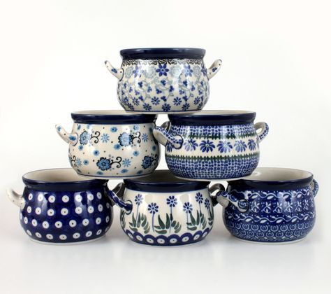 Polish Pottery Boleslawiec, Soup Cup, Polish Ceramics, Blue Dishes, White Kitchen Decor, Traditional Pottery, Blue White Decor, Polish Stoneware, Traditional Ceramics