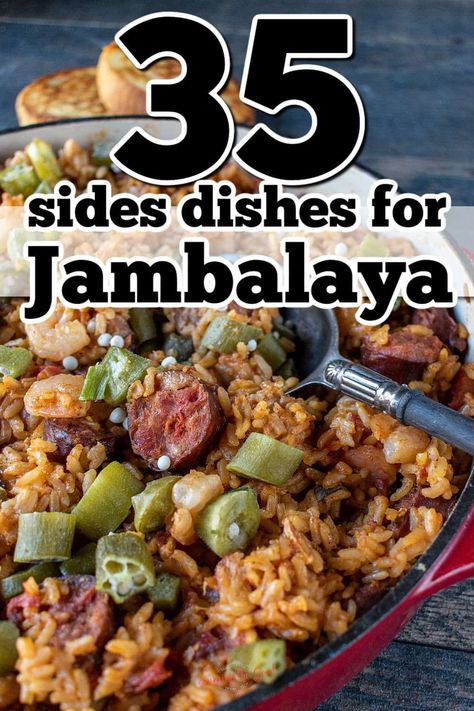 What’s jambalaya without some amazing side dishes? Whether you're hosting a dinner party or adding excitement to a weekday meal, these dishes will surely impress your palate. Looking for the perfect sides to serve with jambalaya? Look no further! Complement the flavorful and aromatic creole dish with a variety of tasty sides. From classic southern favorites to easy side dishes, explore the best side dish options that perfectly enhance your jambalaya experience. Jambalaya Sides Dishes, Sides For Jambalaya Dishes, What Goes With Jambalaya, Louisiana Side Dishes, What To Serve With Jambalaya, New Orleans Side Dishes, Jambalaya Side Dishes, Creole Side Dishes, Cajun Vegetables Side Dishes