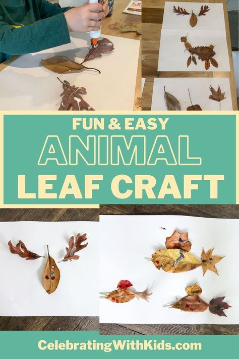 animal leaf craft idea Leaf Art Animals, Leaf Arts And Crafts, Zoo Education, Leaf Craft, Preschool Crafts Fall, Preschool Fall, Autumn Leaves Art, Nature Craft, Leaf Animals