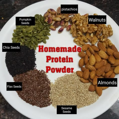 Home Made Protein Powder, Homemade Protein Powder, Resep Vegan, Healthy Food Menu, Food Health Benefits, Vegetarian Snacks Recipes, Tasty Recipes Videos, Quick Recipes Snacks, Healthy Food Dishes