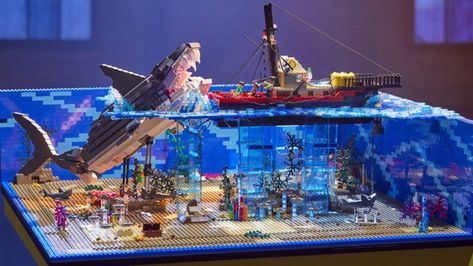 Lego Beach, Lego Masters, Lego Sculptures, Construction Lego, Lego Diy, Amazing Lego Creations, Lego Craft, Lego Creative, Lego Pictures