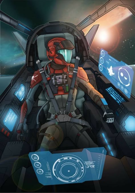 Jake Bartok, Space Pilot, Pilots Art, Spaceship Interior, Sci Fi Tech, Space Ship Concept Art, Sci Fi Character, Starship Design, Arte Robot