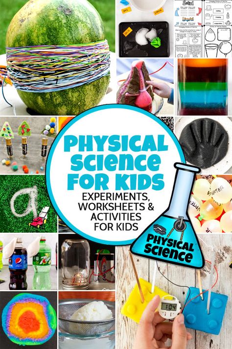 Physical Changes Activities, Physical Science Projects, Messy Science, Experiments For Kids Easy, Physical Science Experiments, Edible Science, Physical Science Middle School, Elementary Science Experiments, Earth Science Projects