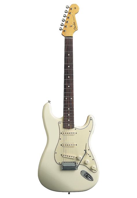 White Stratocaster Aesthetic, Strat Guitar Aesthetic, White Stratocaster, Gitar Vintage, Squier Stratocaster, Olympic White Stratocaster, Squire Stratocaster, Squier Classic Vibe 50s Stratocaster, Famous Guitarists