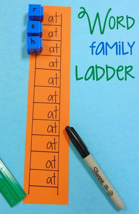 Word Family Activities Free, Kindergarten Word Families, Word Ladders, Word Family Activities, Ela Centers, Classroom Hacks, Cvc Word Families, Word Family, Teaching Phonics