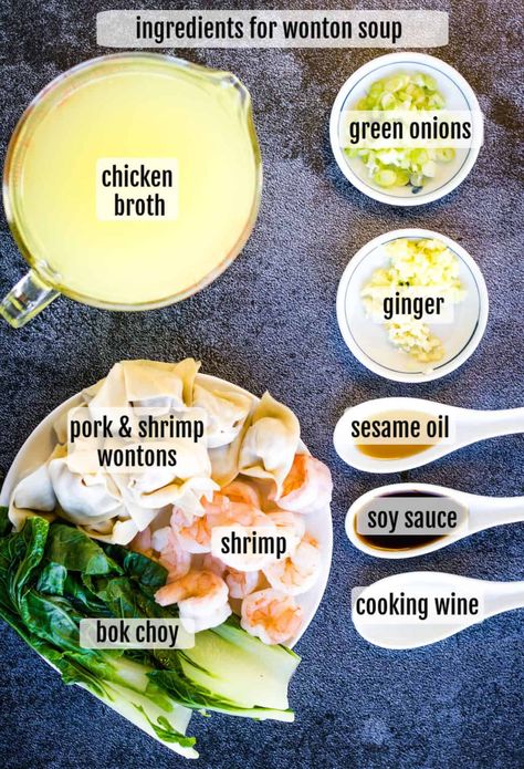 Seafood Wonton Soup, Wonton Vegetable Soup, Pork And Shrimp Wonton Soup, Crock Pot Wonton Soup, Wonton Soup Bokchoy, Shrimp Dumpling Soup, Easy Wonton Soup Recipe, Sushi Easy Recipe, Wonton Soup Broth Recipe