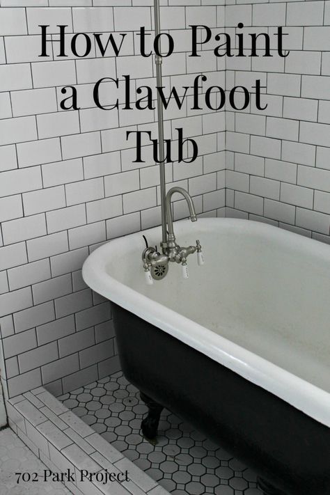 Painting A Clawfoot Tub, Claw Tubs, Clawfoot Tubs, Tile Renovation, Park Project, Claw Foot Bath, Cast Iron Tub, Tub Bathroom, Tub Ideas