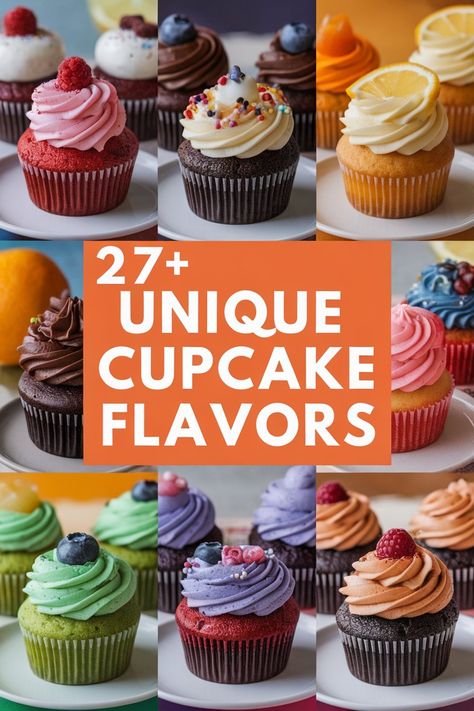 Explore tasty cupcake flavors that will make your taste buds dance! From rich caramel to zesty lemon poppy seed and even s'mores. these unique treats will surprise your friends and family. Perfect for parties or just a fun dessert. these cupcakes are a delicious adventure waiting to happen! https://ostrali.com/unique-cupcake-flavors Easter Cupcake Flavor Ideas, Flavored Cupcakes Unique, Best Mini Cupcakes, Gourmet Filled Cupcakes, Cupcake Flavor Ideas Unique, Best Cupcake Flavors, Cupcake Batter Recipe, Bunt Cakes Recipes, Fillings For Cupcakes