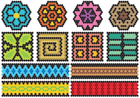 Huichol Free Vector Art - (1164 Free ... Huichol Pattern Design, Huichol Pattern, Seed Bead Art, Vector Art Design, Bead Crochet Patterns, Huichol Art, Bead Loom Patterns, Native American Beading, Art Template