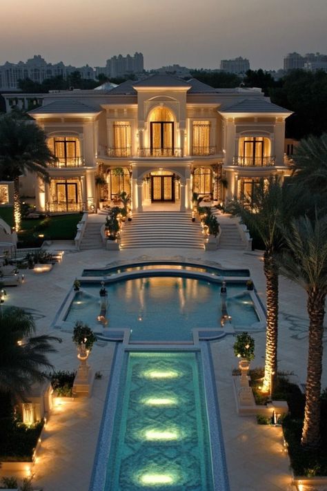 Classic House Interior Design, New York Mansion, Hollywood Mansion, Pool House Design, Big Mansions, American Mansions, Mansion Ideas, Luxury Exterior, Luxury Home Design