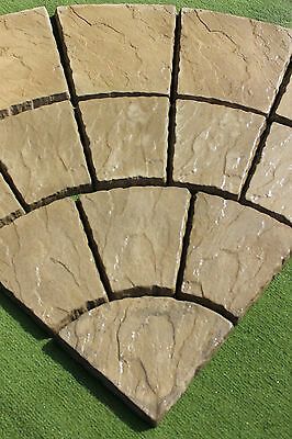 90 degree corner / Quarter circle patio yorkshire buff stone set 1260mm | eBay Circle Patio, Corner Piece, Concrete Paving, Scottish Islands, Patio Set, Driveway, Stone Settings, Yorkshire, Patio