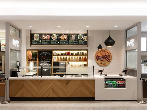 Brand and built environment for one of Halifax’s most respected restaurants: Mezza Lebanese Kitchen. Restaurant Counter Design, Restaurant Kitchen Design, Restaurant Counter, Small Restaurant Design, Bakery Shop Design, Bakery Design Interior, Doner Kebab, Small Restaurant, Cafe Shop Design