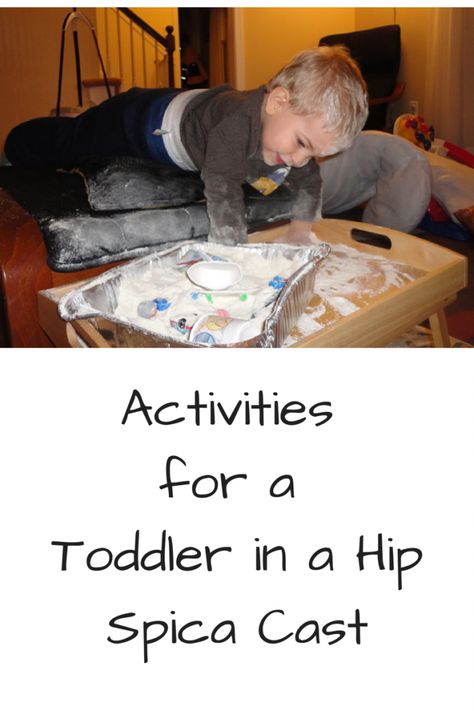 Have a toddler in a hip spica cast? So tough! But you CAN do this! Some activities, suggestions and ideas to help... Spica Cast Activities, Spica Table, Hip Displaysia, Hip Spica Cast, Hip Dysplasia Baby, Spica Cast, Kids Cast, Sun 7, Baby Bug