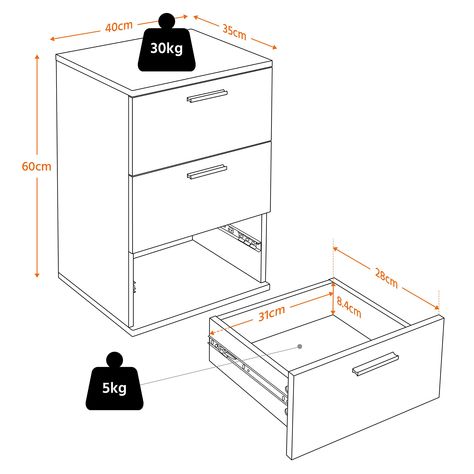 Nightstand Measurements, Night Stand Dimensions, Side Table Dimensions, Bed Side Table Dimensions, Drawer Bed, Wood Side Table Diy, Bedside Table Size, Bedside Table Dimensions, Bed Side Table Design