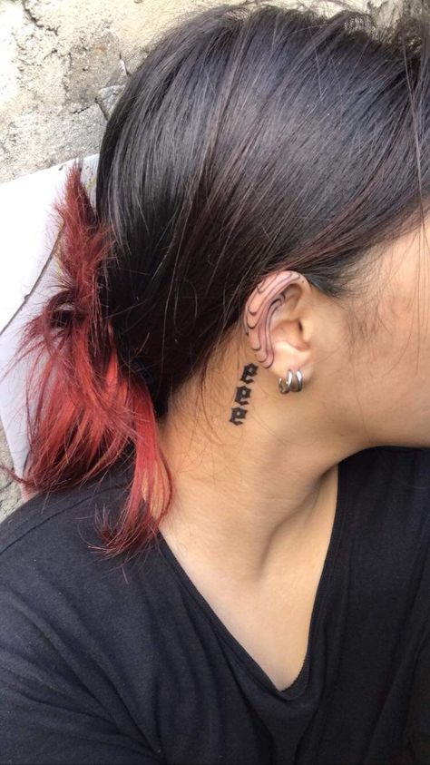 999 999 Tattoo Behind Ear, 999 Tattoo, Tattoo Behind Ear, Ear Tattoos, Ear Tattoo, Tattoos