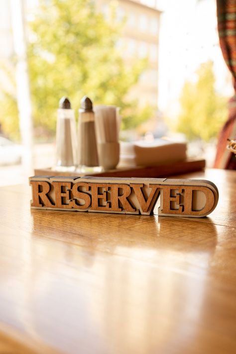 For Restaurants Bars Cafes, Personalized Reserved Table Sign for Busines, Custom Hotel Reception Sign Table Reserved Signs, Reserved Table Sign, Reserved Table Signs, Reception Sign, Hotel Reception, Reserved Signs, Reception Signs, Table Sign, Table Signs