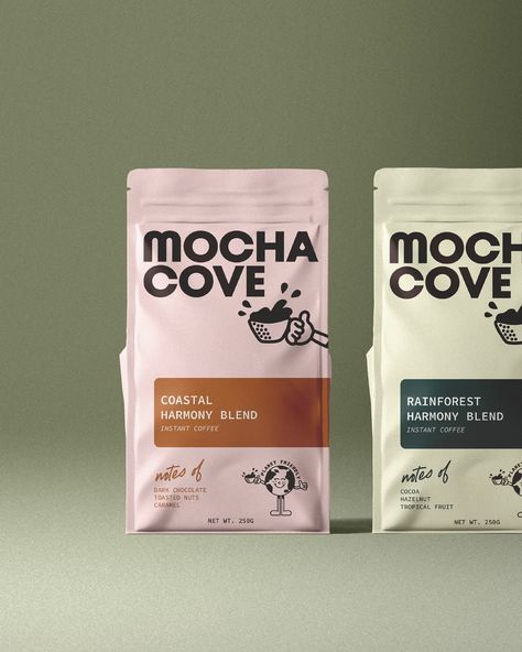 Mocha Cove is a contemporary coffee brand, offering a sophisticated and sustainable experience for coffee enthusiasts. Branding and packaging design, created by Design by Livs. Reflects a modern aesthetic with an eco-friendly focus. Perfect for those who appreciate quality and care in every detail, Mocha Cove stands out with its unique blend of design inspiration and commitment to the environment. Coffee Branding, Premium Coffee, Eco-Friendly Packaging, Graphic Design, Small Business, Coffee Lover, Sustainable Design, Brand Identity, Packaging Design, Coffee Aesthetic, Coffee Bag Design, Coffee Bag Inspo, Handdrawn Illustrations Modern Coffee Packaging Design, Aesthetic Coffee Packaging, Graffiti Packaging Design, Sustainable Coffee Packaging, Premium Coffee Packaging, Cold Brew Branding, Minimalistic Packaging Design, Coffe Brands, Coffee Label Packaging