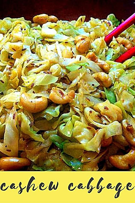 Cashew Cabbage, Pad Thai Sauce, Thai Sauce, Cabbage Recipe, Bean Sprouts, Think Food, Veggie Side Dishes, Cabbage Recipes, Idee Pasto Sano