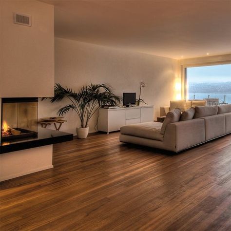 Wooden Floors Living Room, Large Living Room Layout, Wood Floor Design, Chic Bedrooms, Floor Remodel, Brown Living Room, Home Design Living Room, Floor Colors, Home Building Design