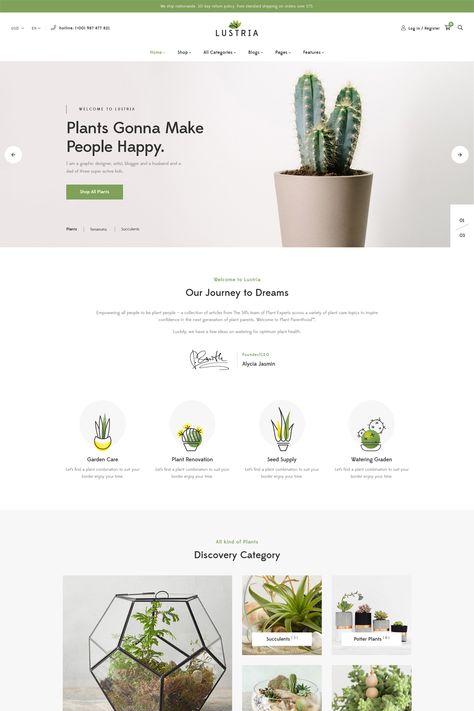 The "Lustria - Multipurpose Plant Store WordPress Theme" is a versatile theme designed for creating websites related to plant stores, nurseries, gardening, and related businesses. Creating Websites, Website Design Inspiration Layout, Plant Store, Wordpress Design, Pet Logo Design, Studio Ghibli Art, Website Creation, Wordpress Theme Design, Squarespace Website